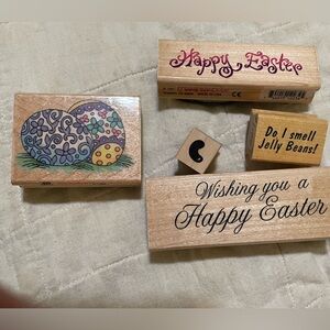 Easter Themed Wooden Stamps Set